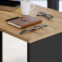 Pharao24 Schreibtisch mit Schrankelement Charin><noscript><img width=