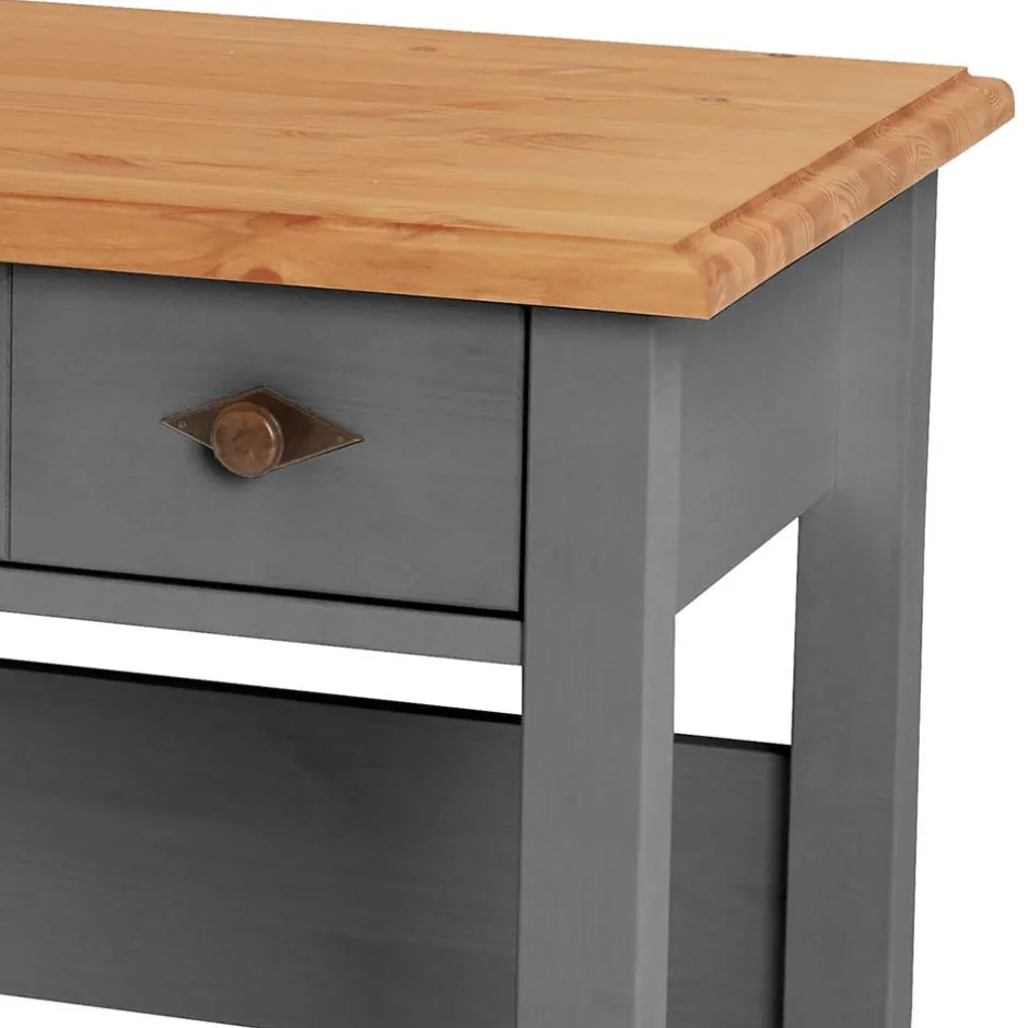 Pharao24 Schreibtisch mit Schubladen Mangali> Massivholztische|Computertische