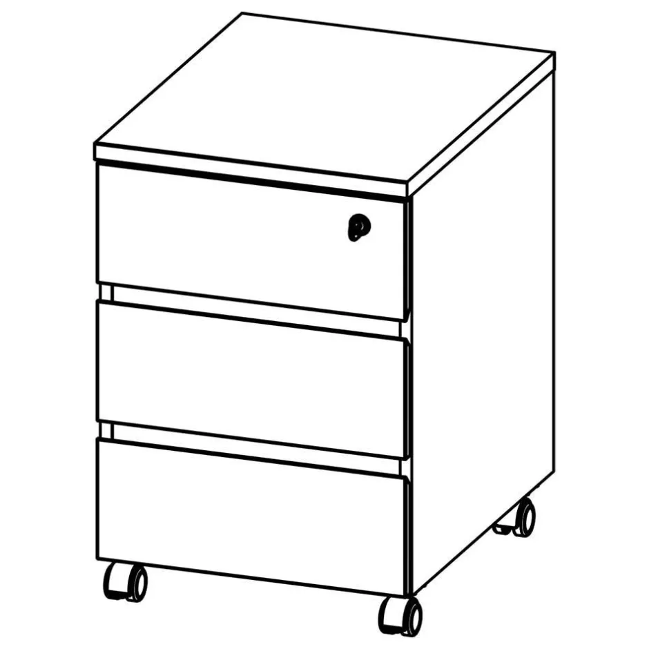 Büroschränke|Aktenschränke*Pharao24 Schreibtischrollcontainer Charin