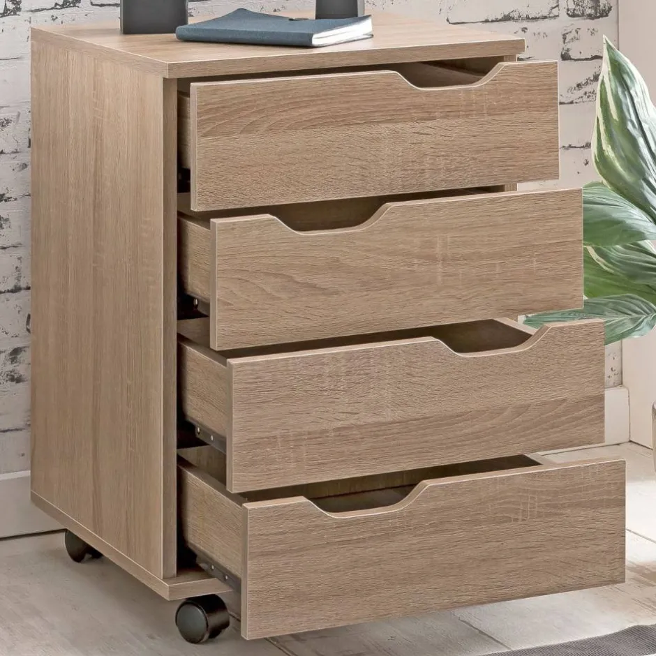 Büroschränke|Aktenschränke*Pharao24 Schreibtischrollcontainer Brunca