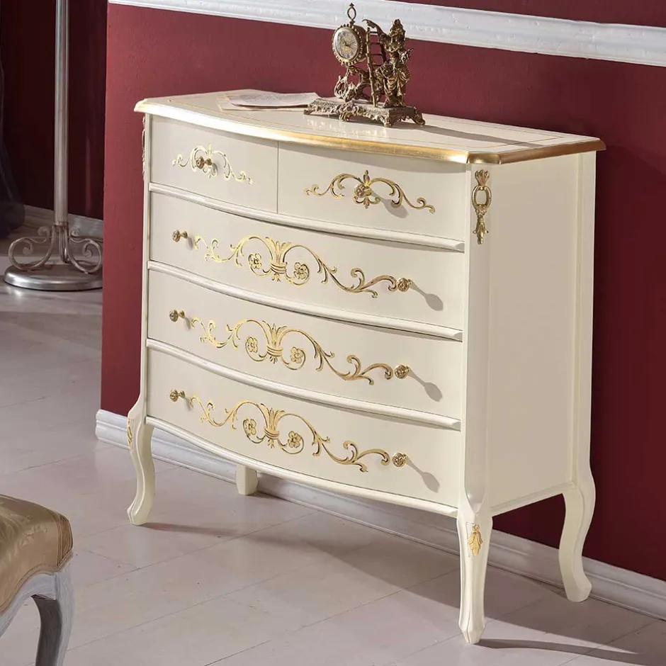 Massivholzmöbel|Küchenkommode*Pharao24 Schubkastenkommode Lotresca