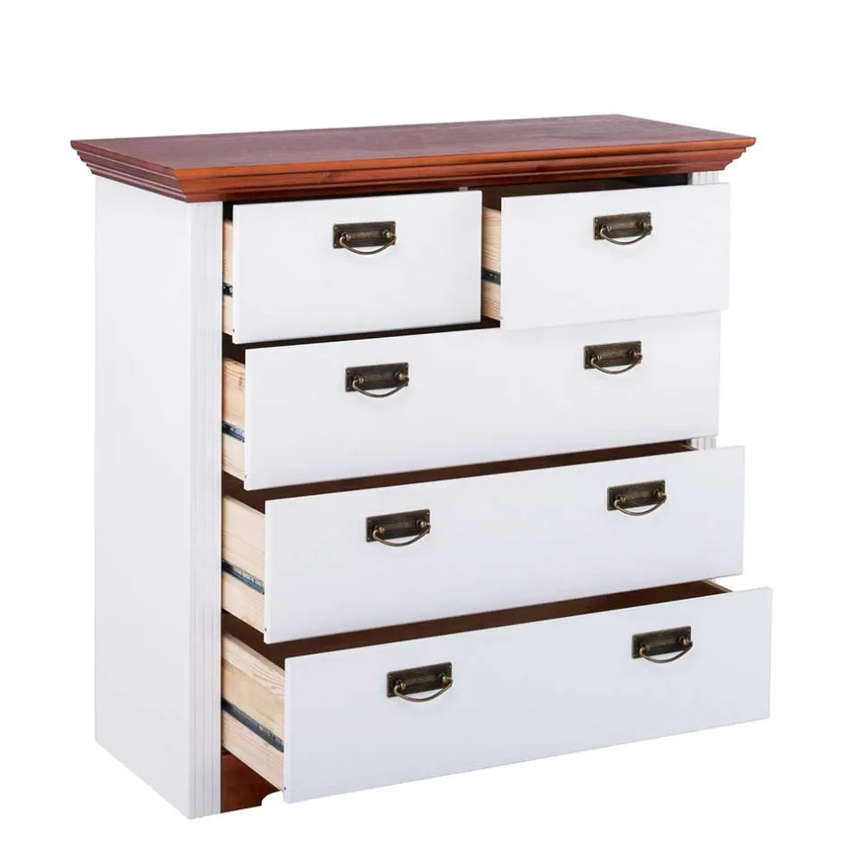 Pharao24 Schubkastenkommode Raimon> Küchenkommode|Massivholz Kommoden