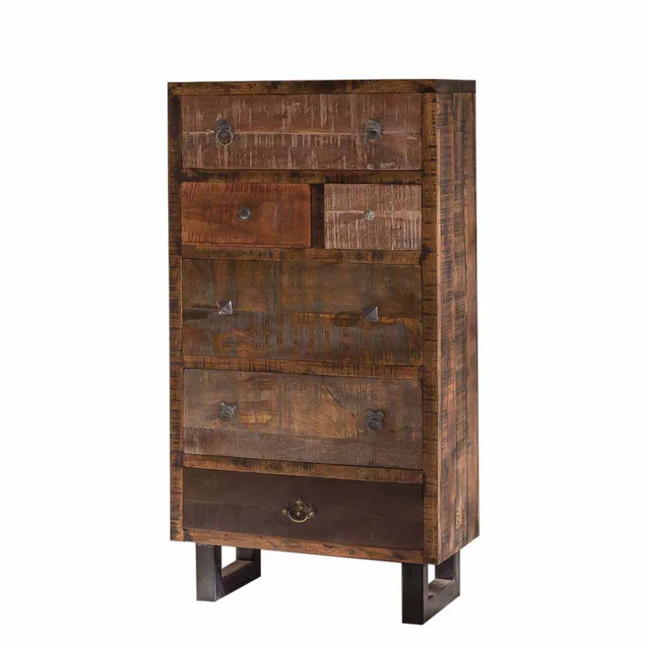 Pharao24 Schubkastenkommode Tamila> Massivholz Kommoden|Flurkommoden