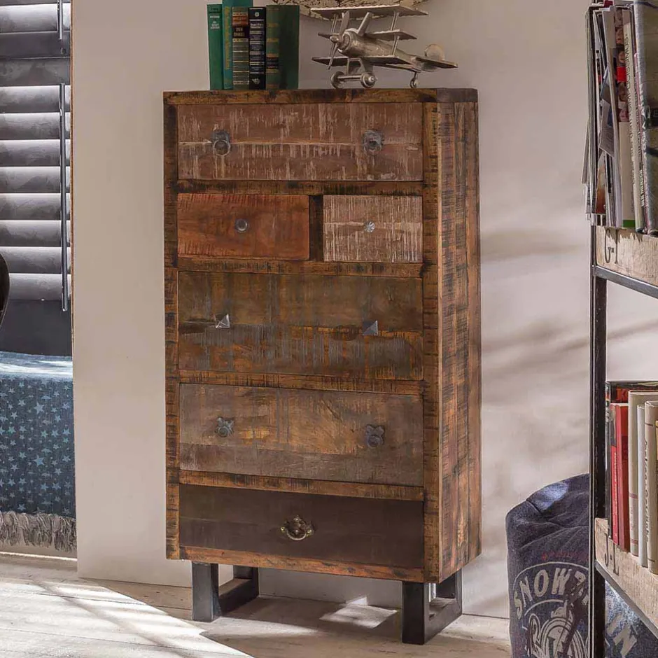 Pharao24 Schubkastenkommode Tamila> Massivholz Kommoden|Flurkommoden