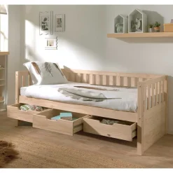 Einzelbetten|Massivholzbetten*Pharao24 Schubladen Jugendbett Maraike