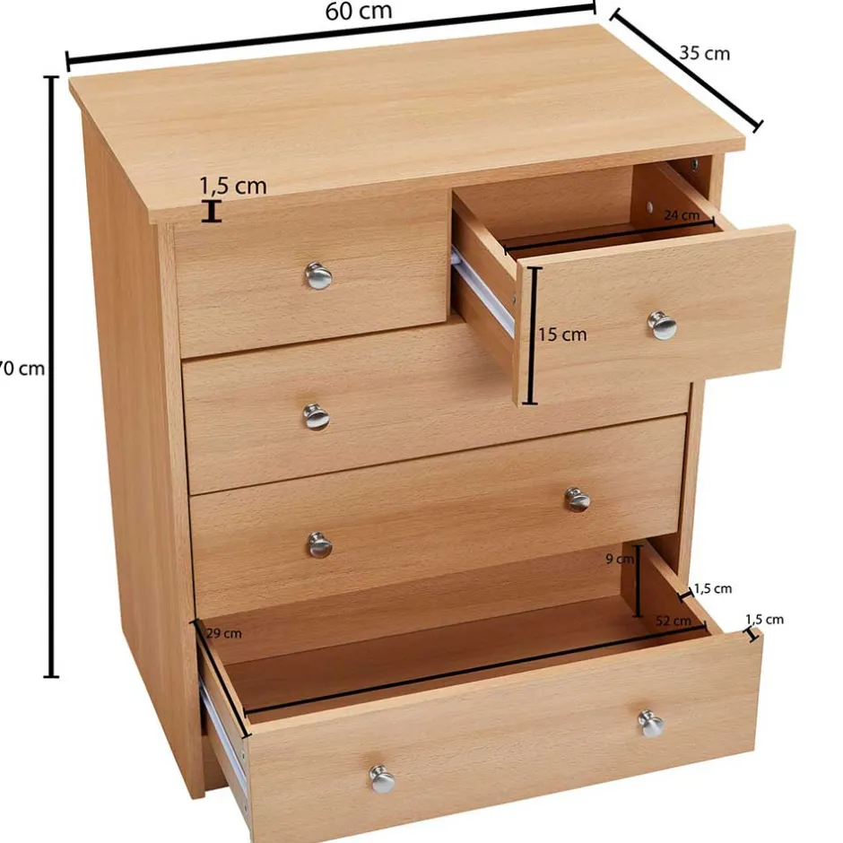 Flurkommoden|Schlafzimmerkommoden*Pharao24 Schubladenkommode Galpava