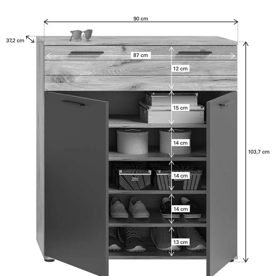 Pharao24 Schuh Schrank Faneno> Schuhschränke