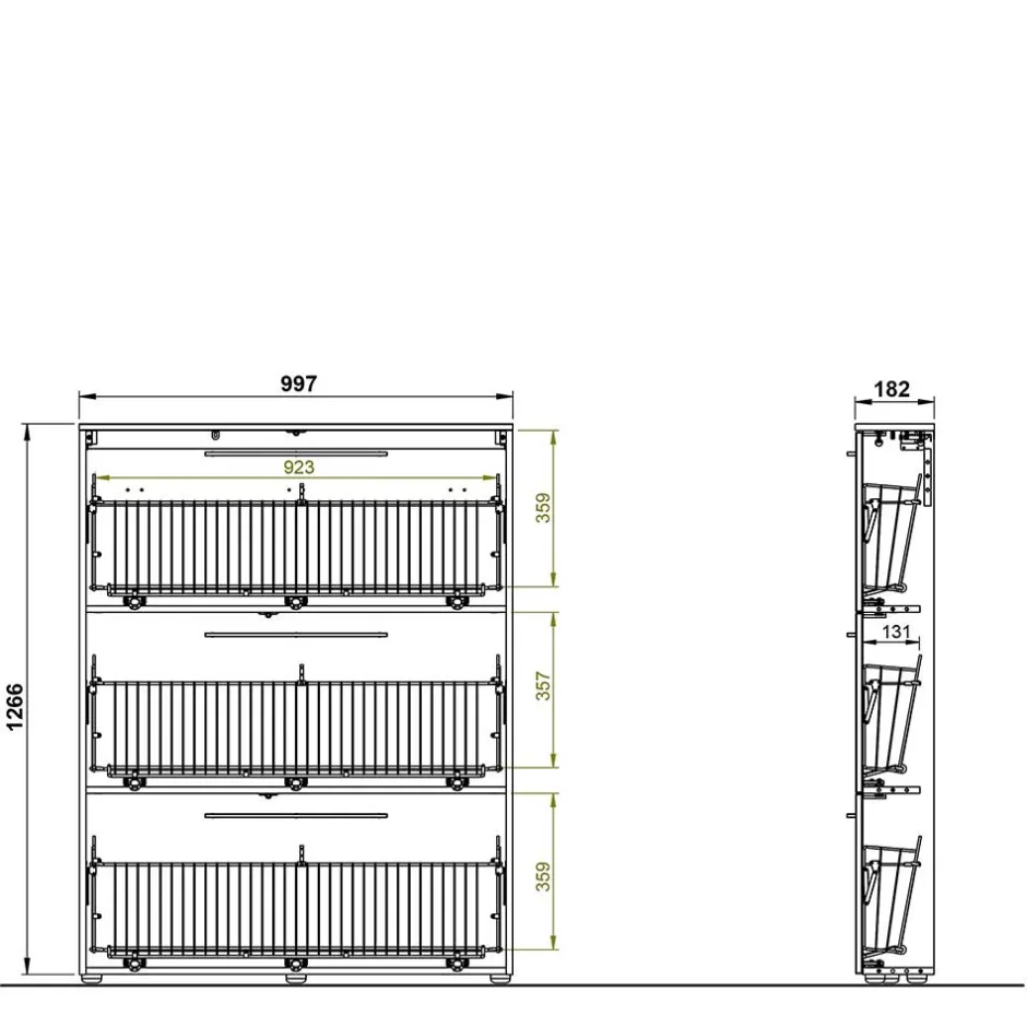 Schuhkipper|Schuhschränke*Pharao24 Schuhklappenschrank Remazion