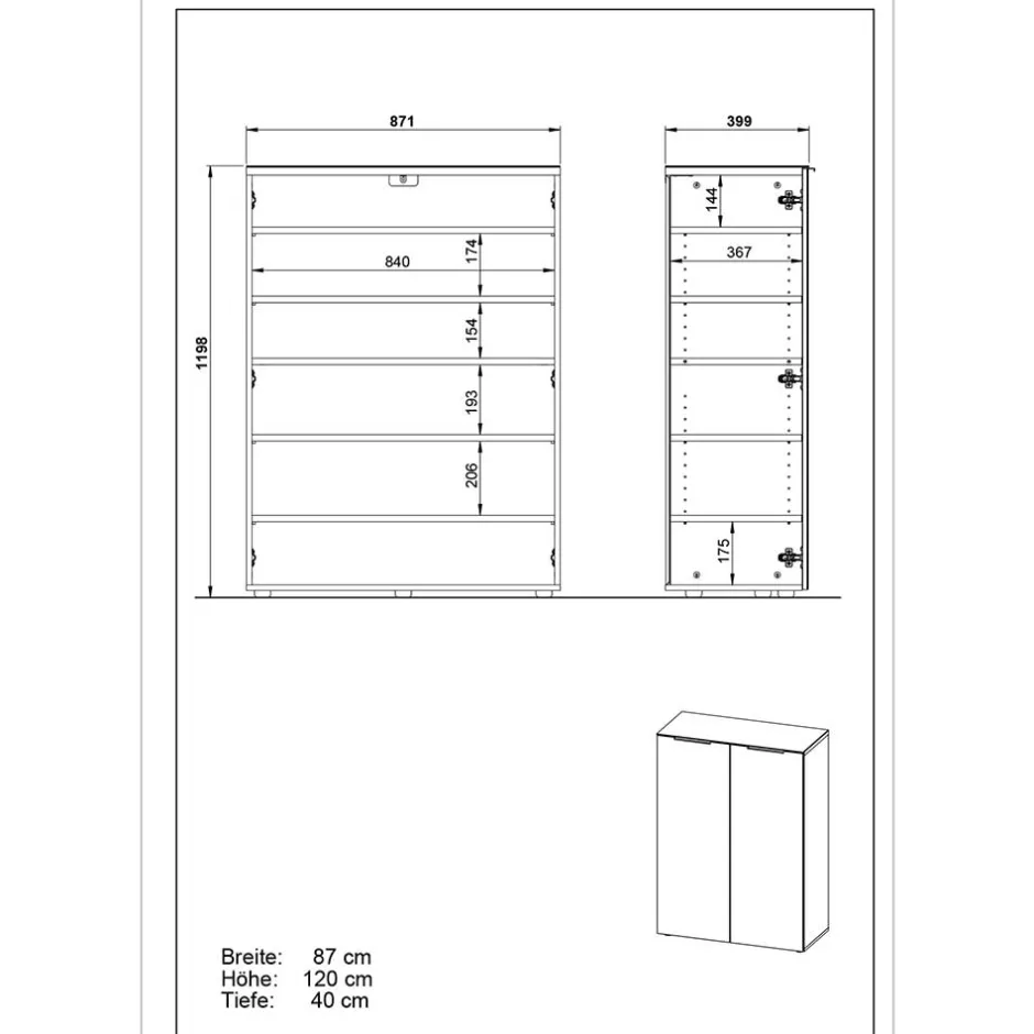 Pharao24 Schuhschrank Anita> Schuhschränke