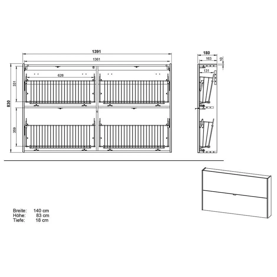 Schuhschränke*Pharao24 Schuhschrank Lastania