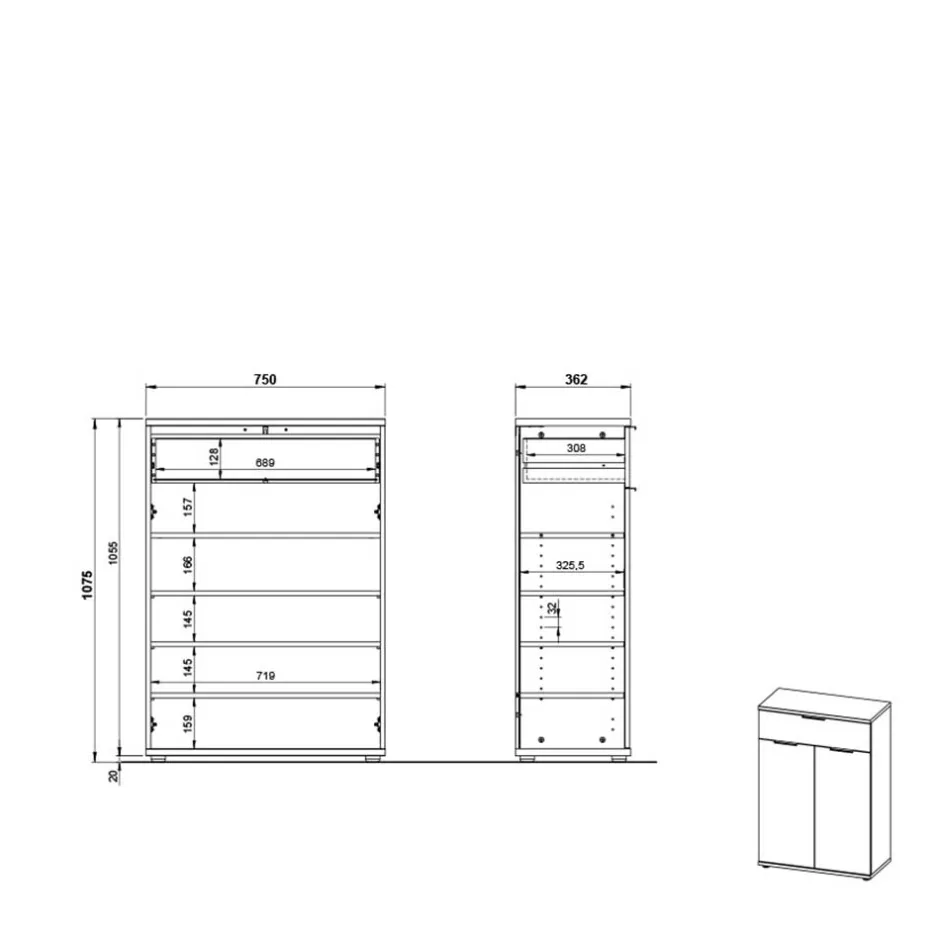 Schuhschränke*Pharao24 Schuhschrank Leradrevus