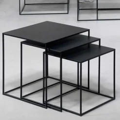 Pharao24 Schwarze Beistelltische Sofa Secionas> Wohnzimmertisch|Beistelltische