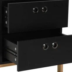 Schlafzimmerkommoden|Nachtkommoden*Pharao24 Schwarze Schubladenkommode Abelynta