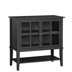 Pharao24 Schwarze Vitrine Jainano> Stauraumvitrinen