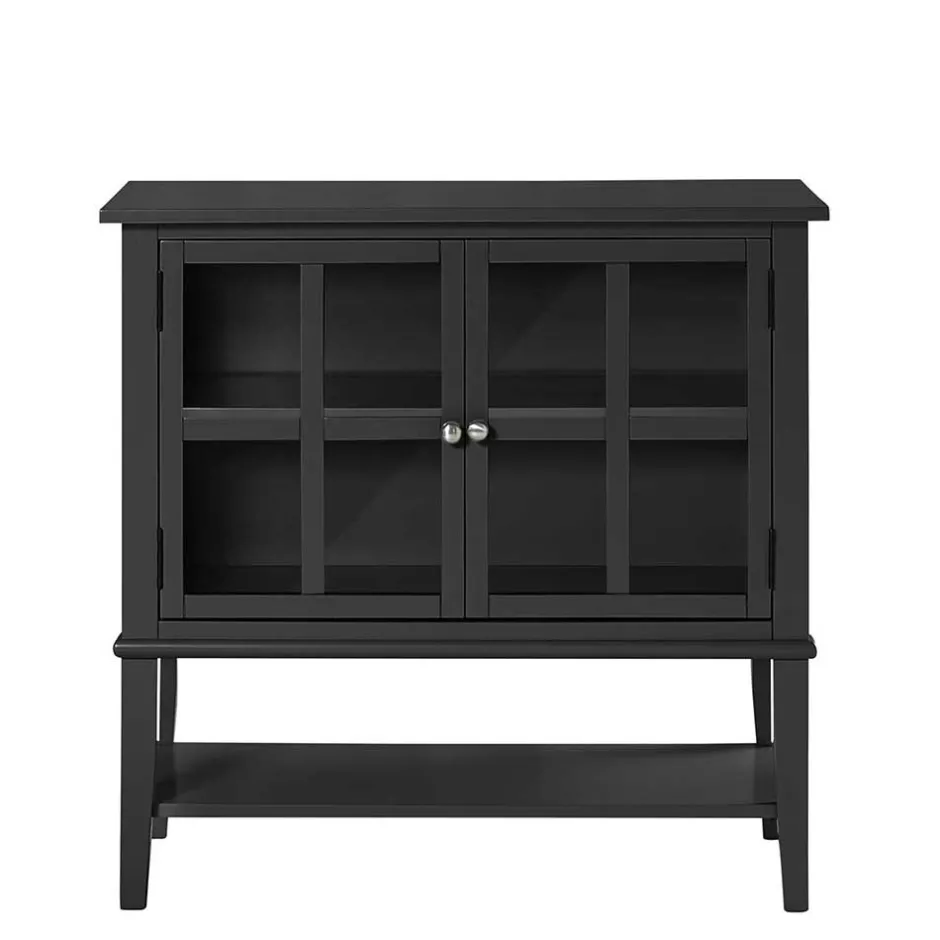 Pharao24 Schwarze Vitrine Jainano> Stauraumvitrinen