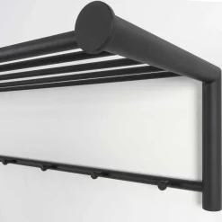 Wandgarderoben*Pharao24 Schwarze Wandgarderobe Agruma