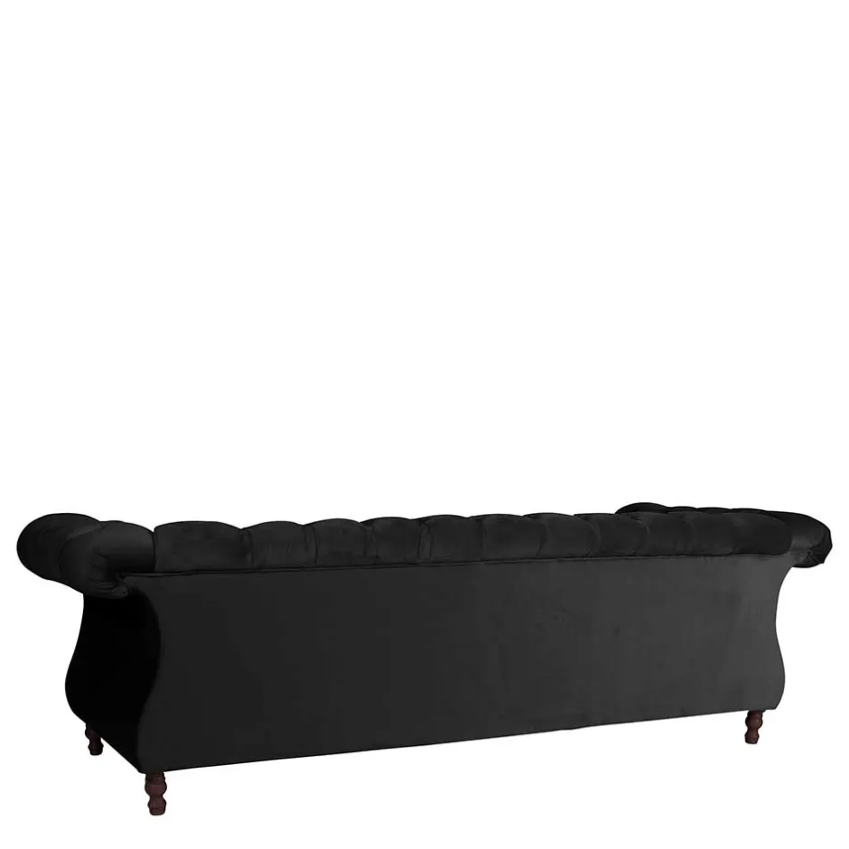Pharao24 Schwarze Wohnzimmercouch Burgossi> Wohnzimmercouch|3 Sitzer Sofa
