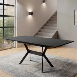 Pharao24 Schwarzer Ausziehtisch Damados> Ausziehtische