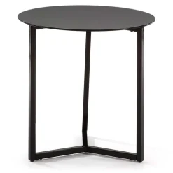 Glastische*Pharao24 Schwarzer Beistelltisch Bienno