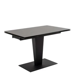 Küchentisch|Ausziehtische*Pharao24 Schwarzer Esszimmertisch Waving