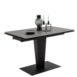 Küchentisch|Ausziehtische*Pharao24 Schwarzer Esszimmertisch Waving