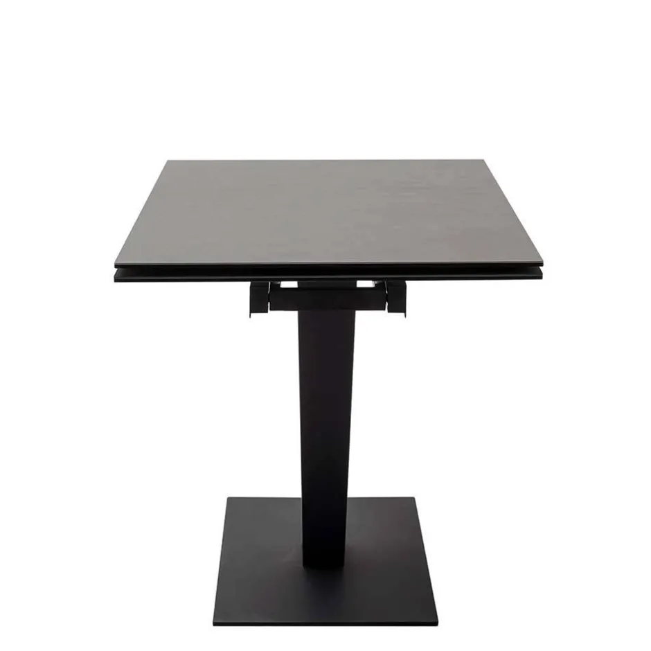 Küchentisch|Ausziehtische*Pharao24 Schwarzer Esszimmertisch Waving