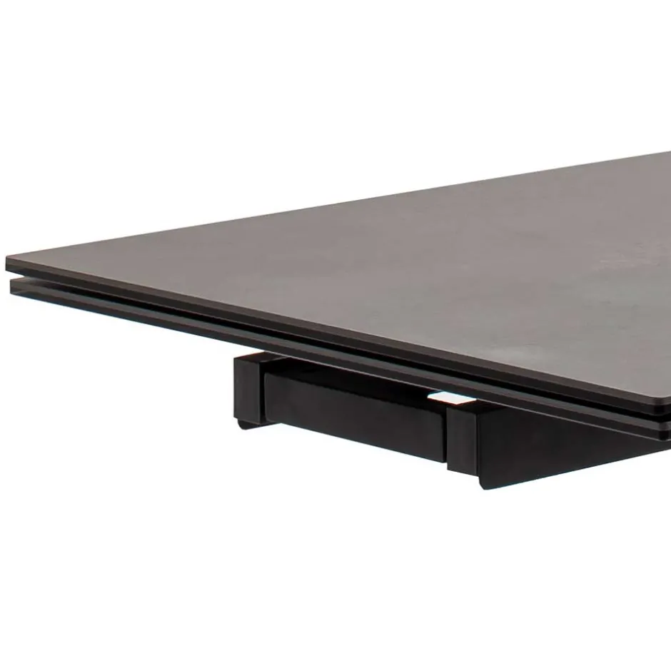 Küchentisch|Ausziehtische*Pharao24 Schwarzer Esszimmertisch Waving