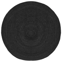 Teppiche*Pharao24 Schwarzer Jute Teppich Deway