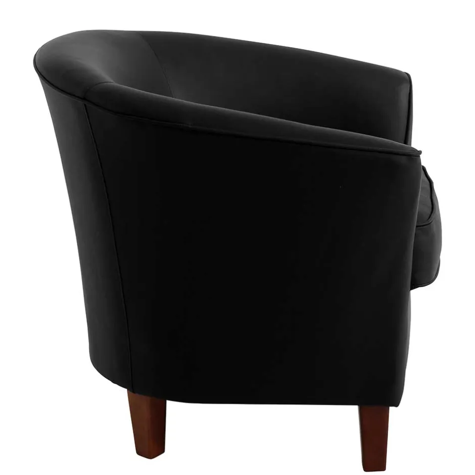 Polstermöbel|Wohnzimmer Sessel*Pharao24 Schwarzer Ledersessel Price