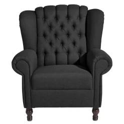 Pharao24 Schwarzer Lesesessel Masuza> Ohrensessel