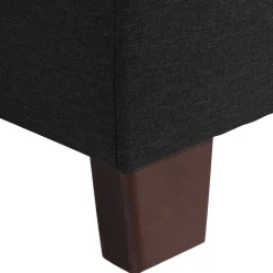 Sitzhocker*Pharao24 Schwarzer Polsterhocker Fernandez