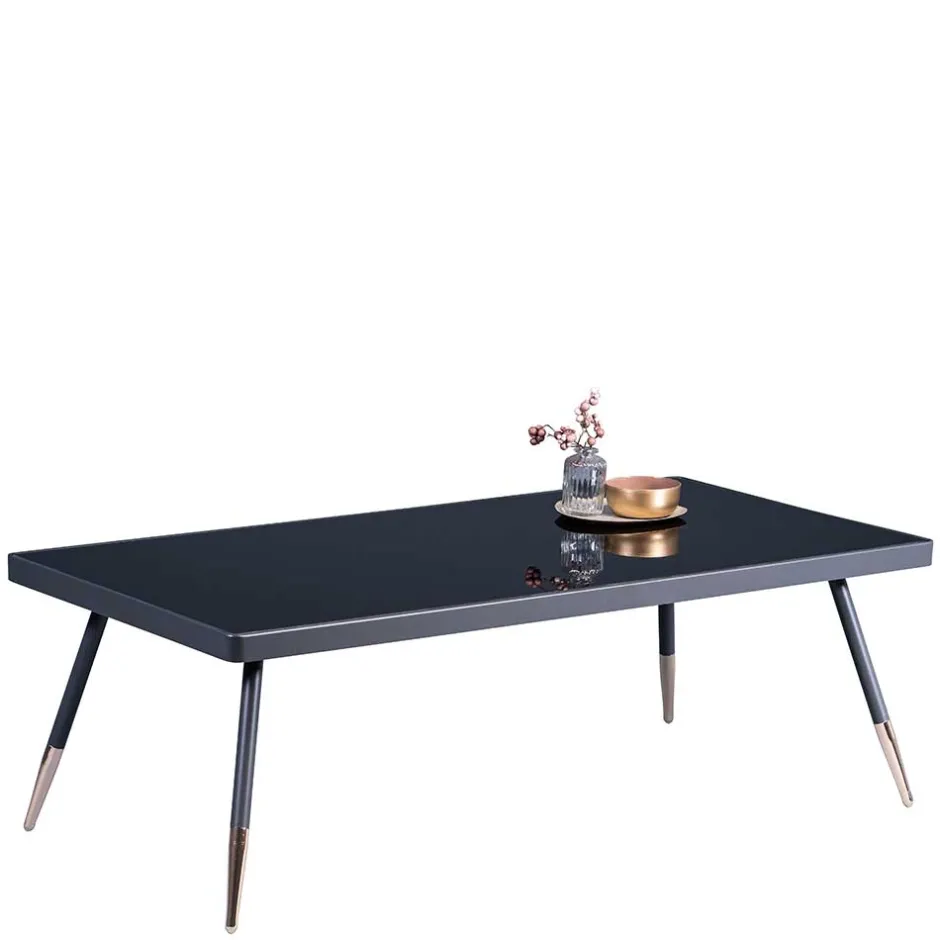 Glastische*Pharao24 Schwarzer Salontisch Turazau