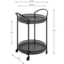 Pharao24 Schwarzer Servierwagen Etobina><noscript><img width=
