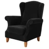 Ohrensessel*Pharao24 Schwarzer Sessel Batleys