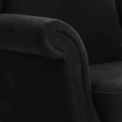 Ohrensessel*Pharao24 Schwarzer Sessel Batleys