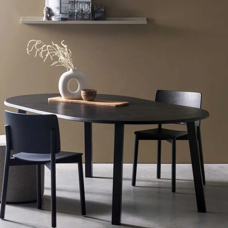 Küchentisch|Esstische*Pharao24 Schwarzer Tisch Ekorena