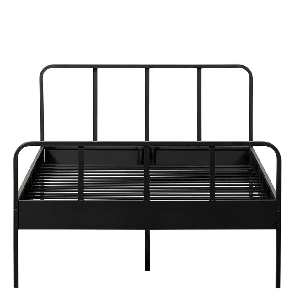 Einzelbetten|Metallbetten*Pharao24 Schwarzes Metall Bett Volgan