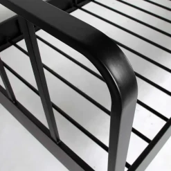 Einzelbetten|Metallbetten*Pharao24 Schwarzes Metall Bett Volgan