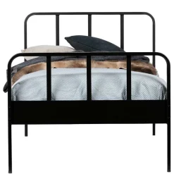 Einzelbetten|Metallbetten*Pharao24 Schwarzes Metall Bett Volgan