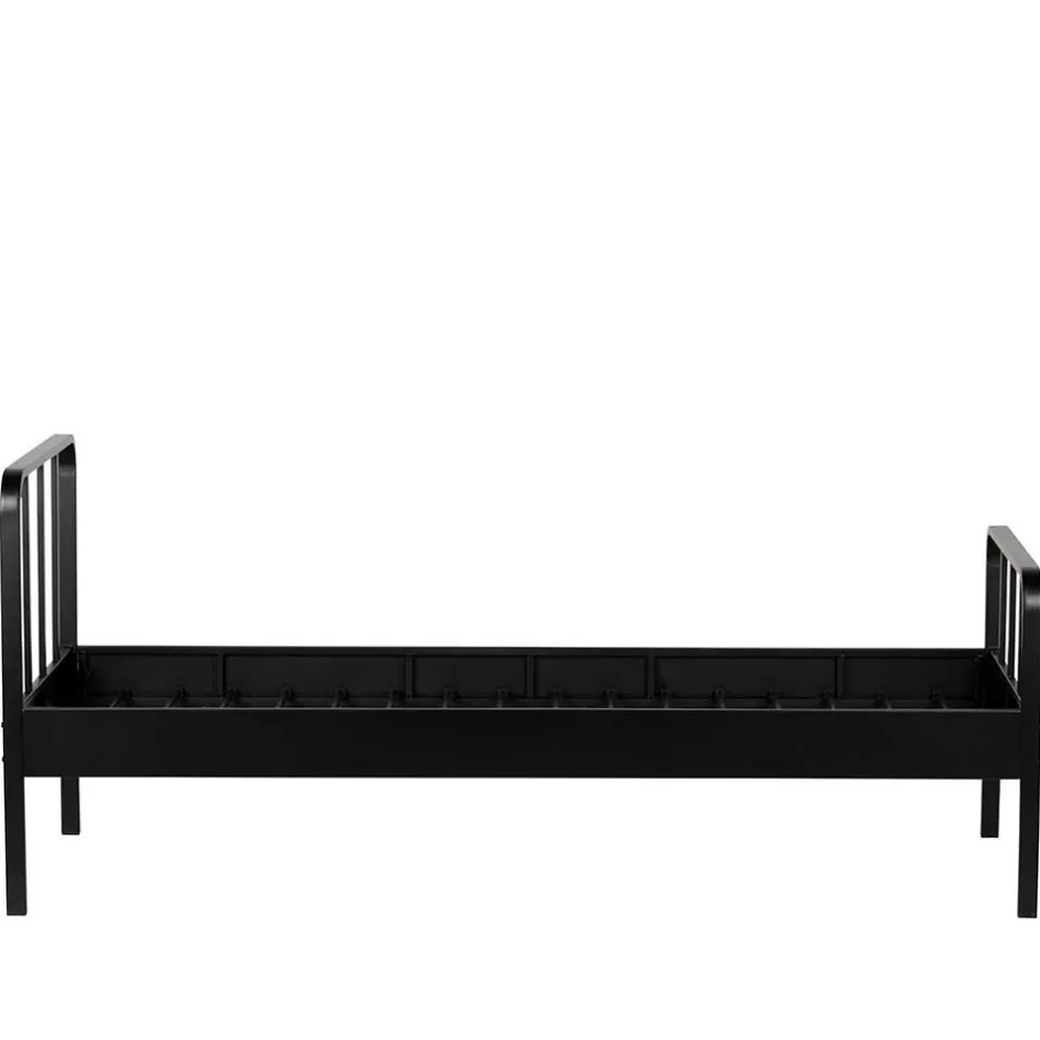 Einzelbetten|Metallbetten*Pharao24 Schwarzes Metall Bett Volgan