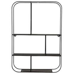 Hängeregale|Wandregale*Pharao24 Schwarzes Metallregal Saracan