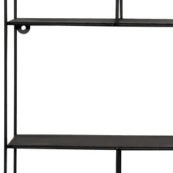 Hängeregale|Wandregale*Pharao24 Schwarzes Metallregal Saracan