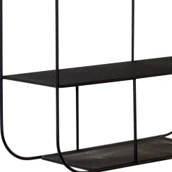 Hängeregale|Wandregale*Pharao24 Schwarzes Metallregal Saracan