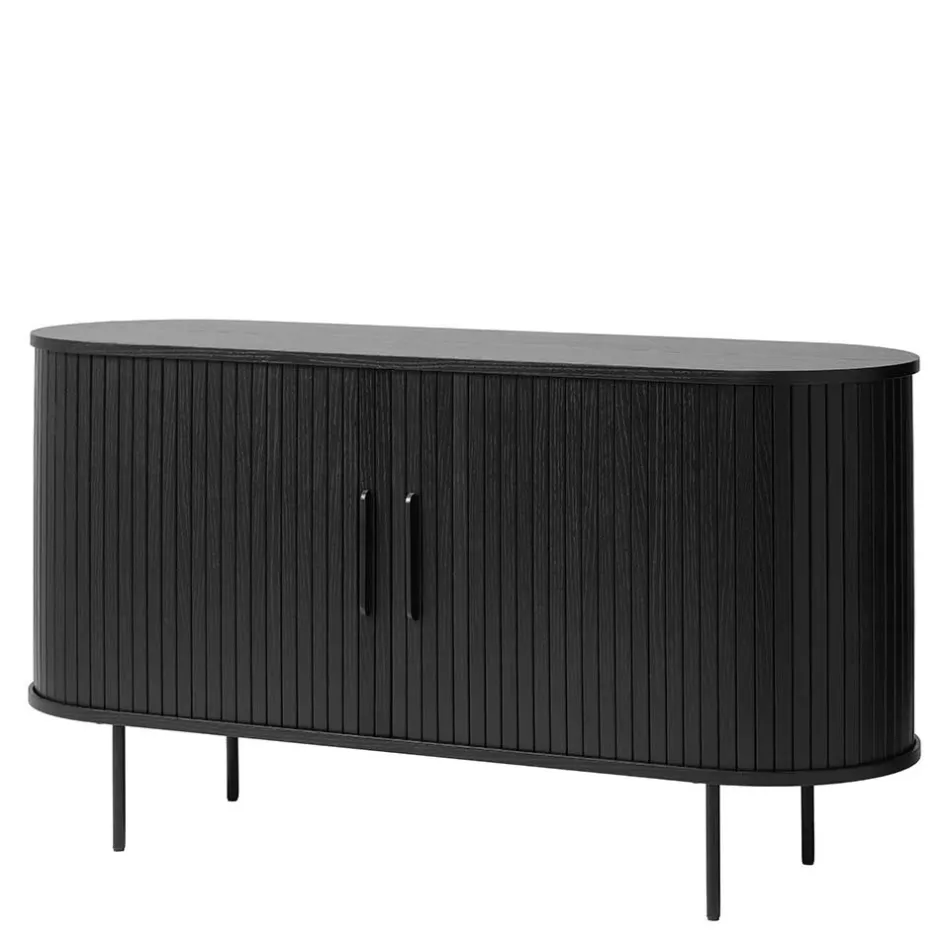 Pharao24 Schwarzes Sideboard Sumatri> Küchenkommode|Esszimmerkommoden