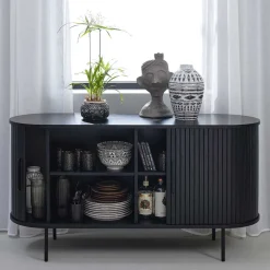 Pharao24 Schwarzes Sideboard Sumatri><noscript><img width=