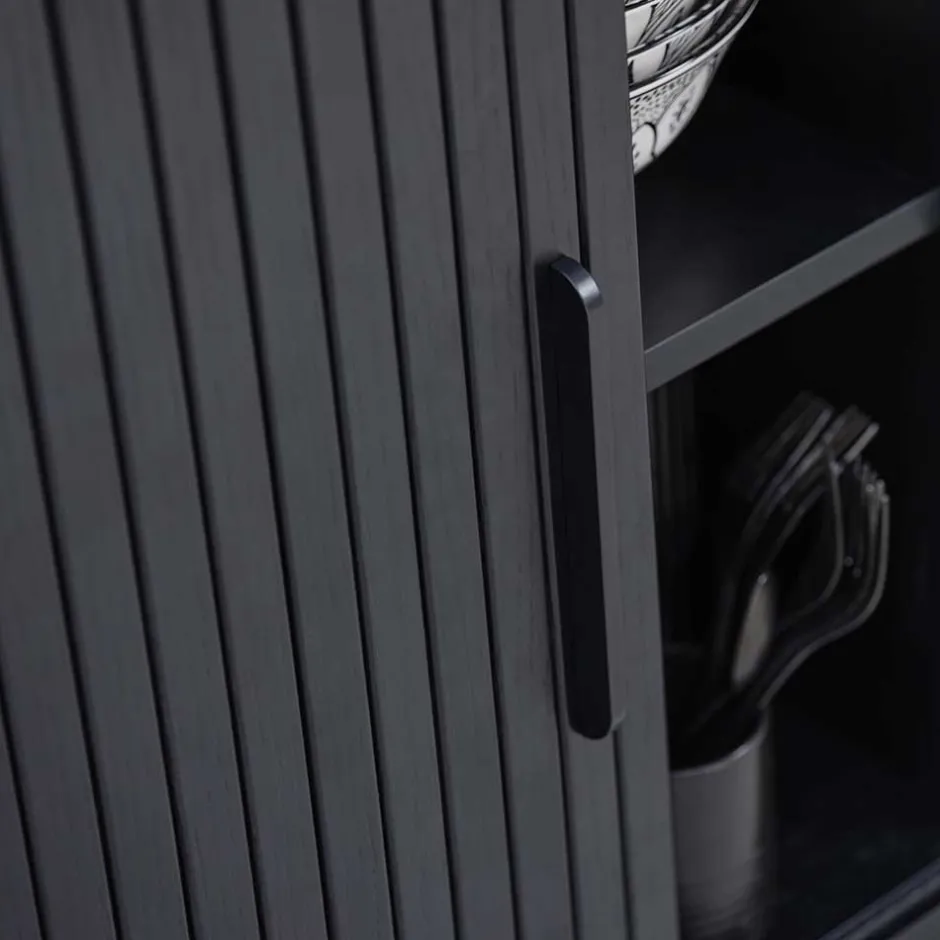 Pharao24 Schwarzes Sideboard Sumatri> Küchenkommode|Esszimmerkommoden