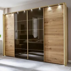 Pharao24 Schwebetürenkleiderschrank Merkur> Massivholzmöbel|Schiebetürenschränke