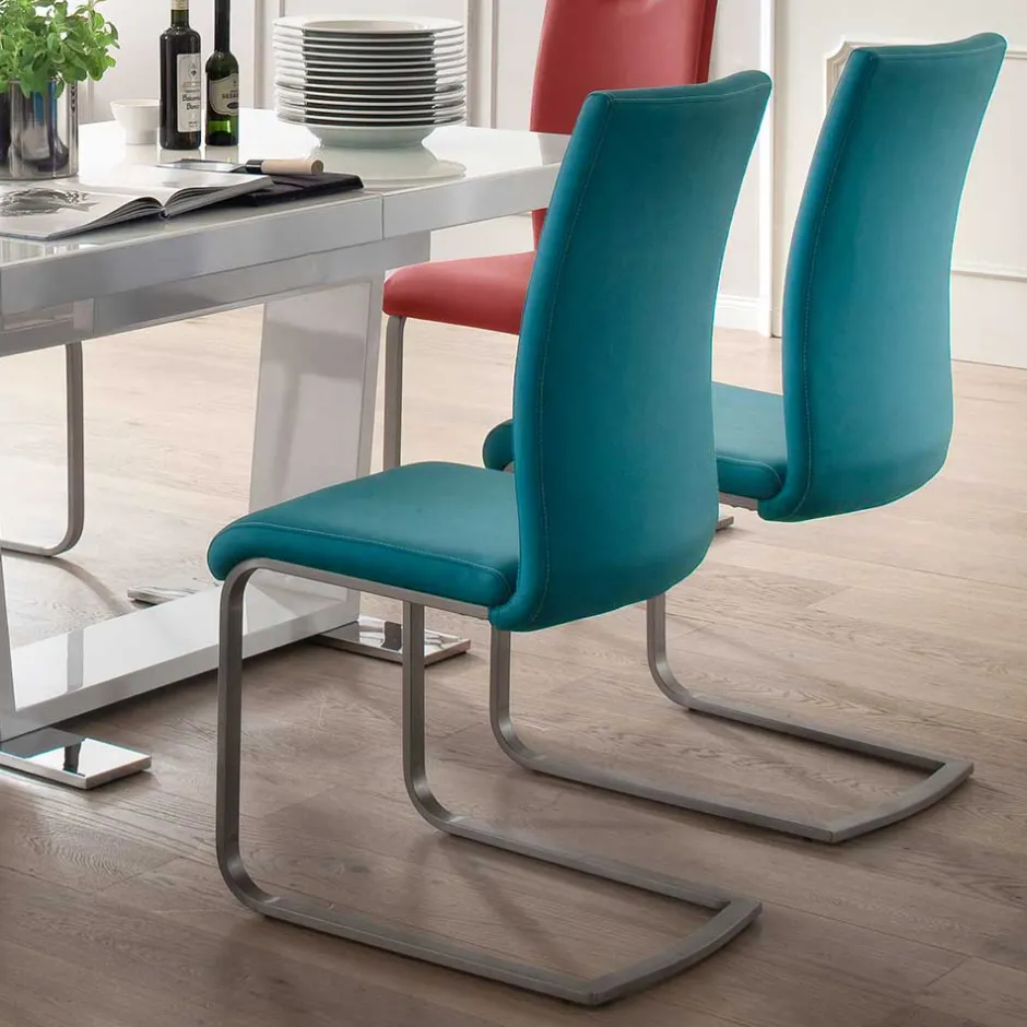 Pharao24 Schwingstuhl Set Castelan> Lederstühle|Freischwinger