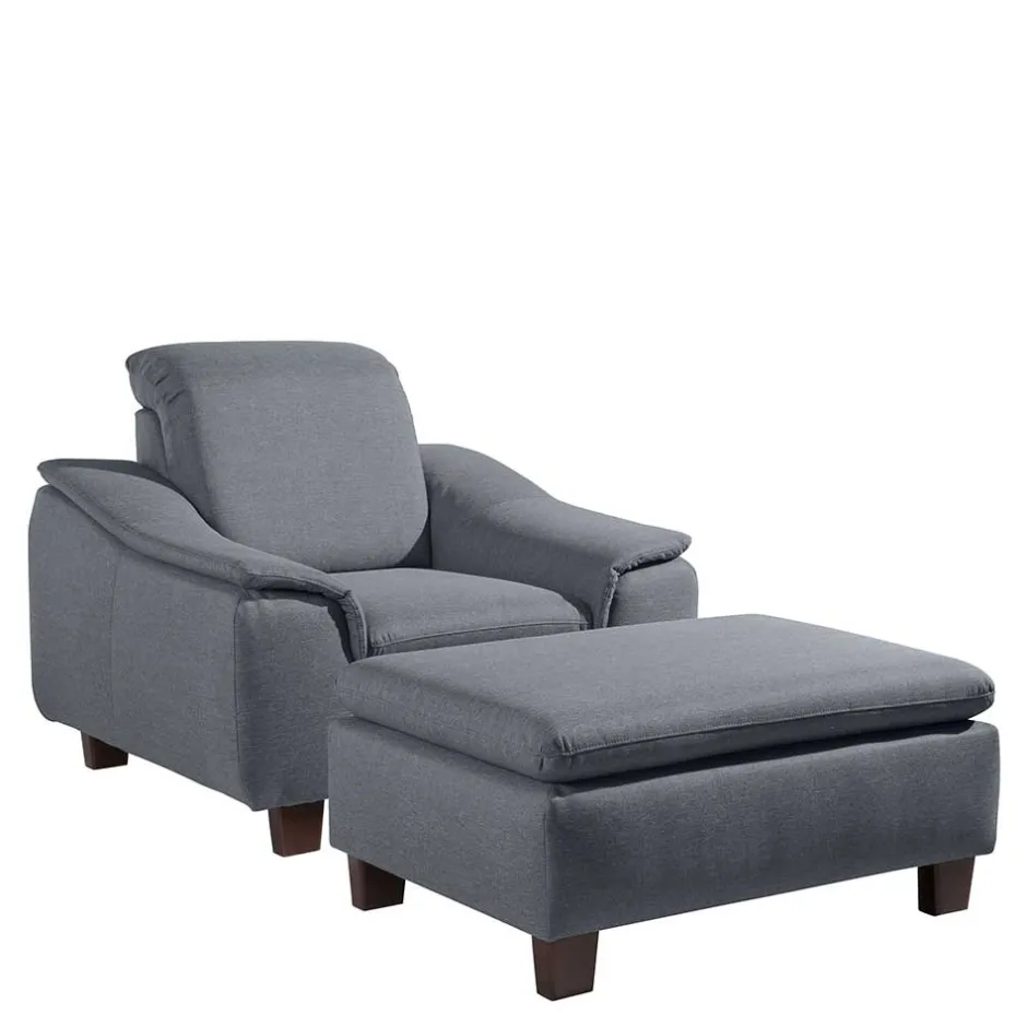 Pharao24 Sessel Jeansblau Stoff Rocket> Relaxsessel