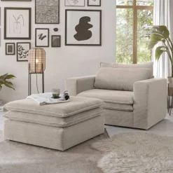 Relaxsessel*Pharao24 Sessel mit Fußhocker Edance